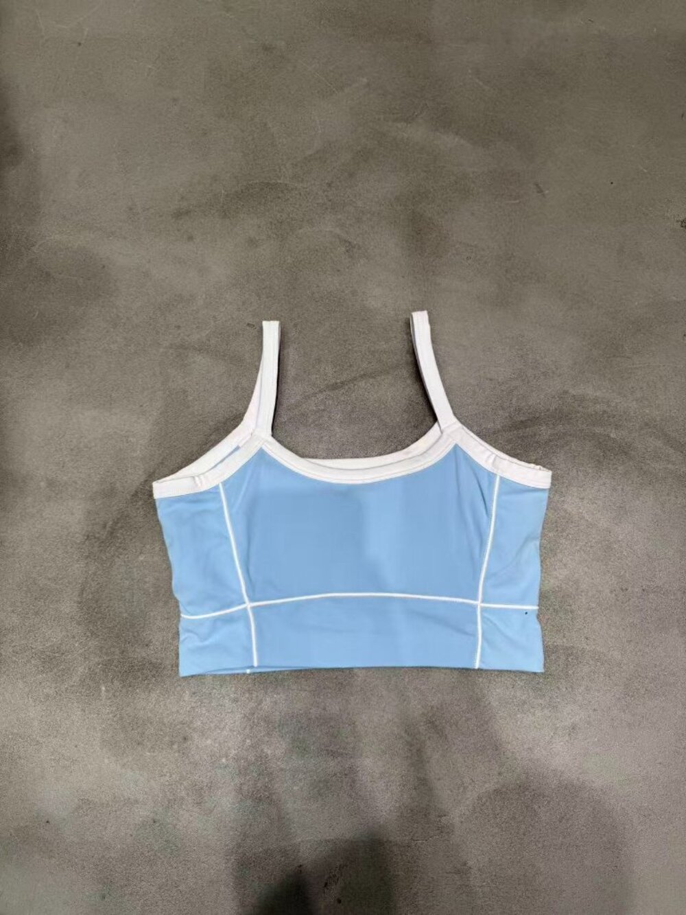 Alo Yoga Light Blue and White Color Block Workwear Set, Size S. - Picture 5 of 8